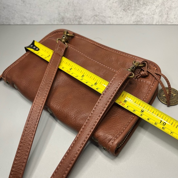 MINOOY “Urania Clutch Bag”/Organizer/Mini Crossbody in Light Cognac Leather - Picture 4 of 8